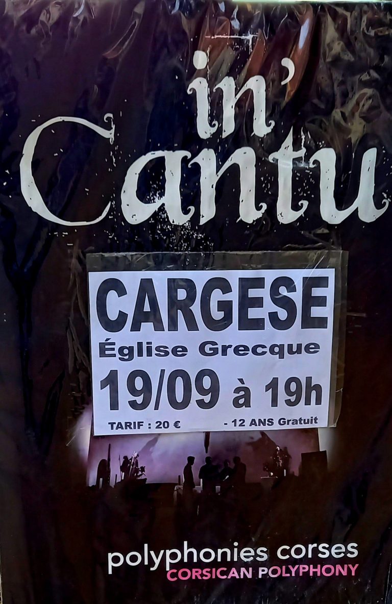 _ In’cantu. 19 septembre. Cargèse.