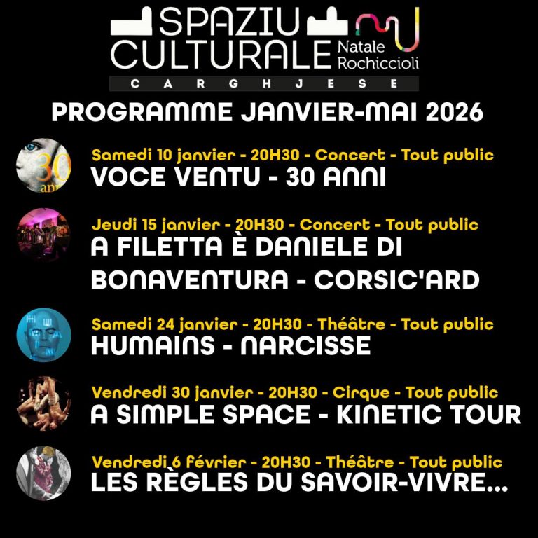 _ Programme Janvier-Mai 2026 Spaziu culturale Natale Rochiccioli _